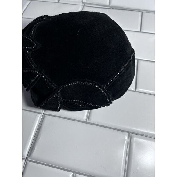 Helen Joyce Original New York Black Velour Vintage Hat With Rhinestones Fle’chet main image 14